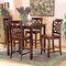 Baxton Studio Nicolette Modern and Contemporary Two-Tone Dark Brown and Walnut Brown Finished Wood 5-Piece Pub Set 176-11425-9776-Zoro - alternate 7